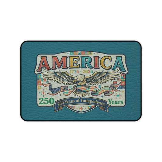 USA 250th ANNIVERSARY Desk Mat | America 250 Years Anniversary Vintage Patriotic Eagle - Trending Novelties & Gifts