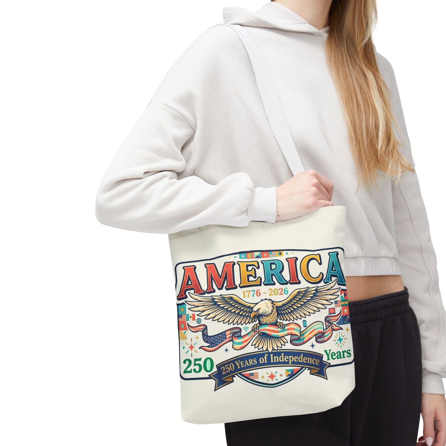 USA 250th ANNIVERSARY Tote Bag — America's 250th ANNIVERSARY Patriotic Eagle Tote - Trending Novelties & Gifts
