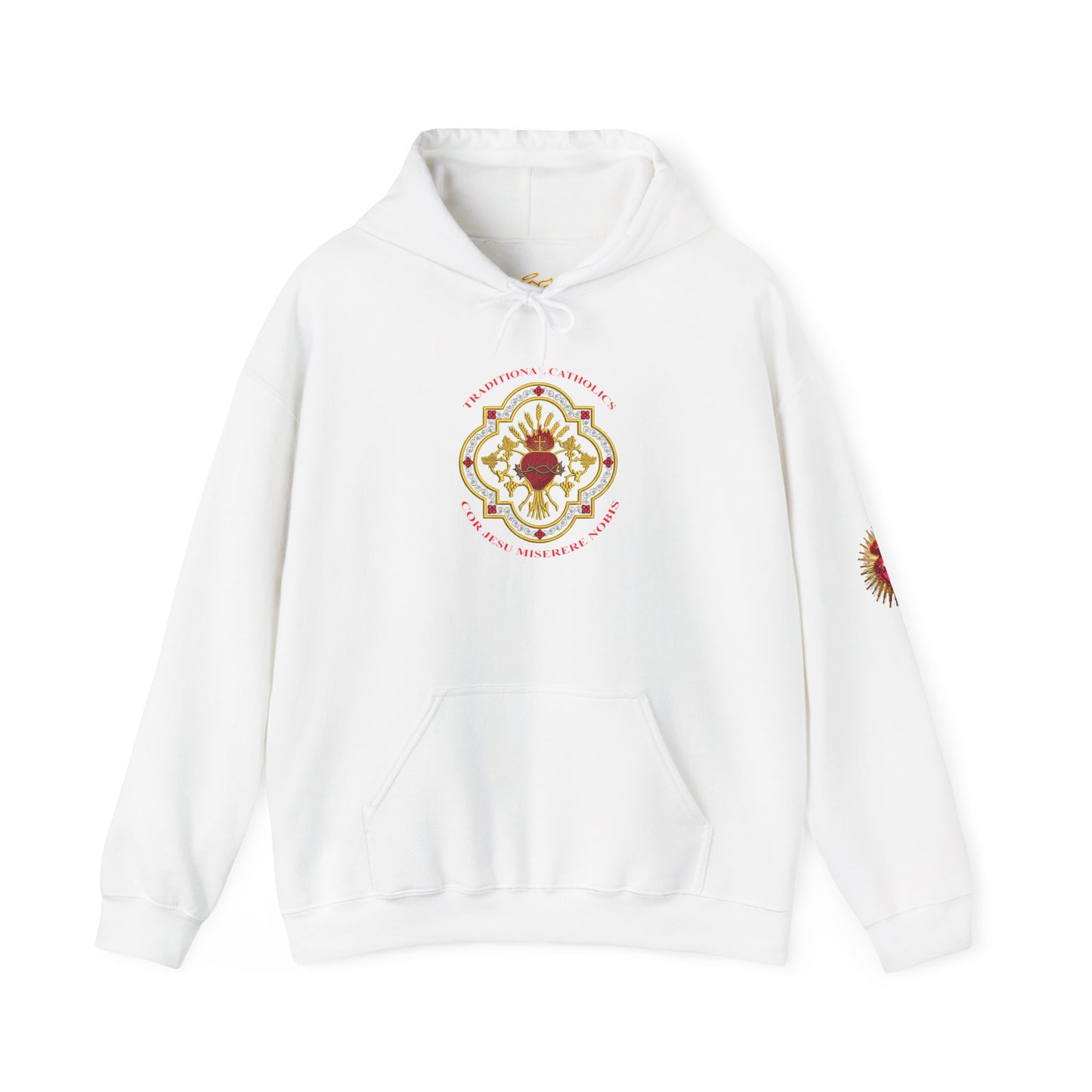Sacred Heart Rose Hoodie — Spiritual Heart Graphic Sweatshirt (CT)