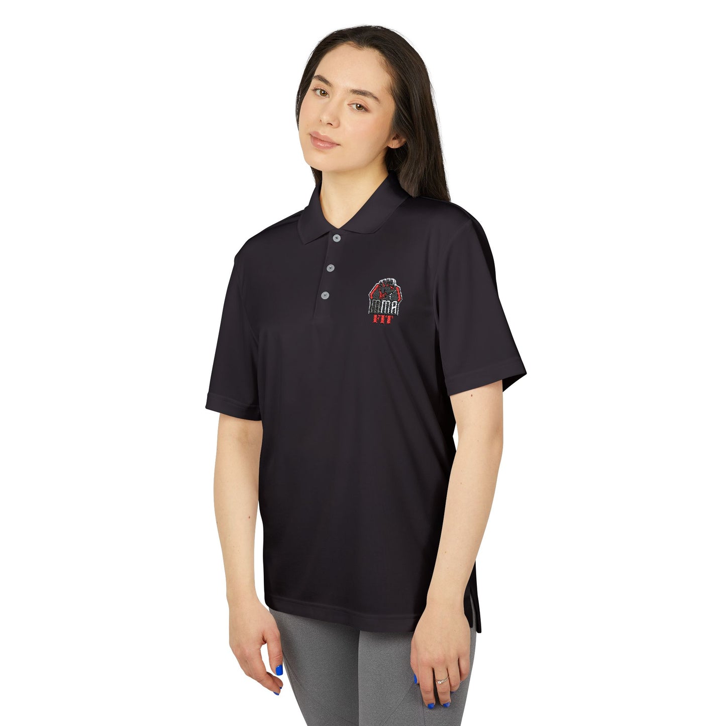 Adidas Polo Shirt with Embroidered MMA Motif