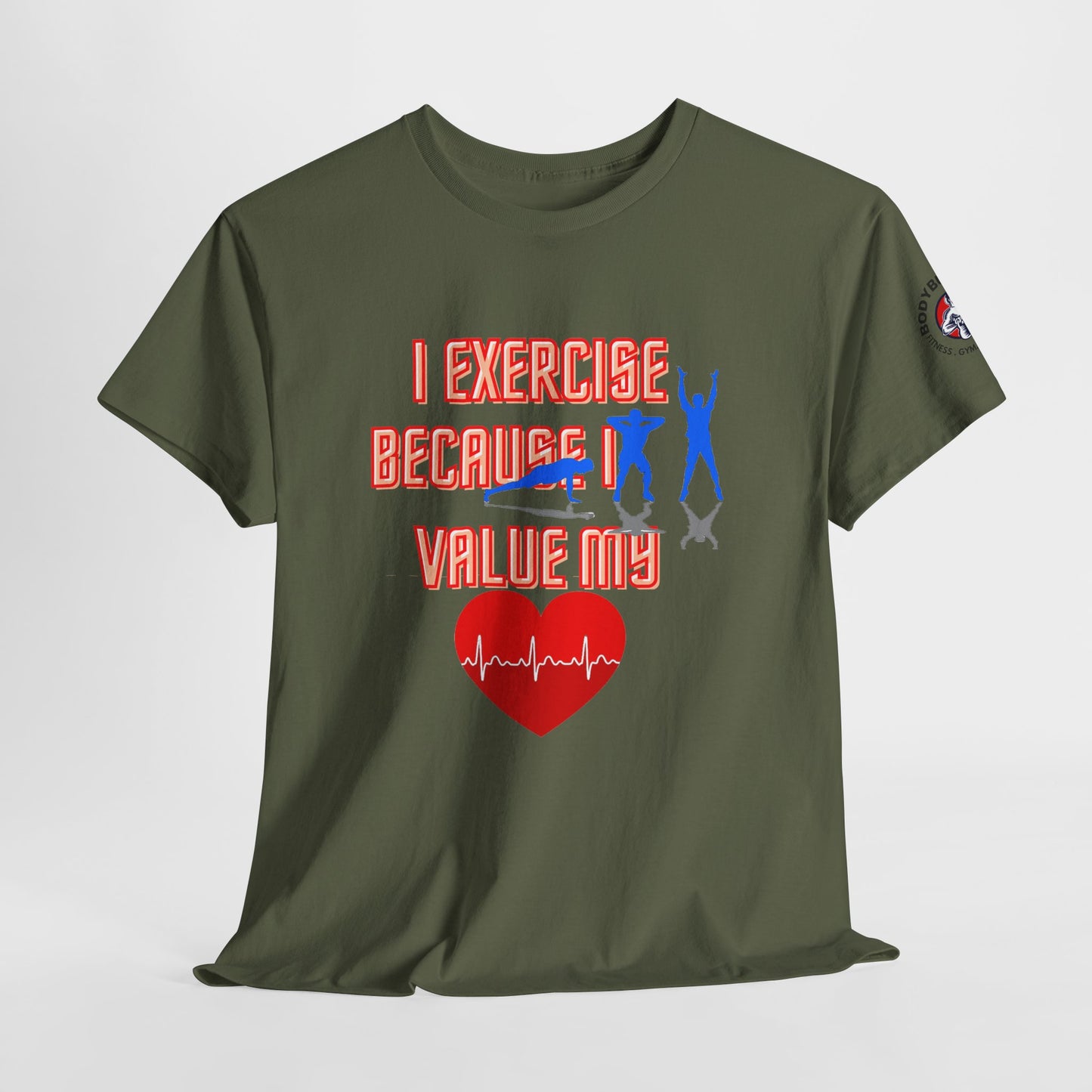 Fitness Quotes Heart Health Cotton T-shirt. FQT
