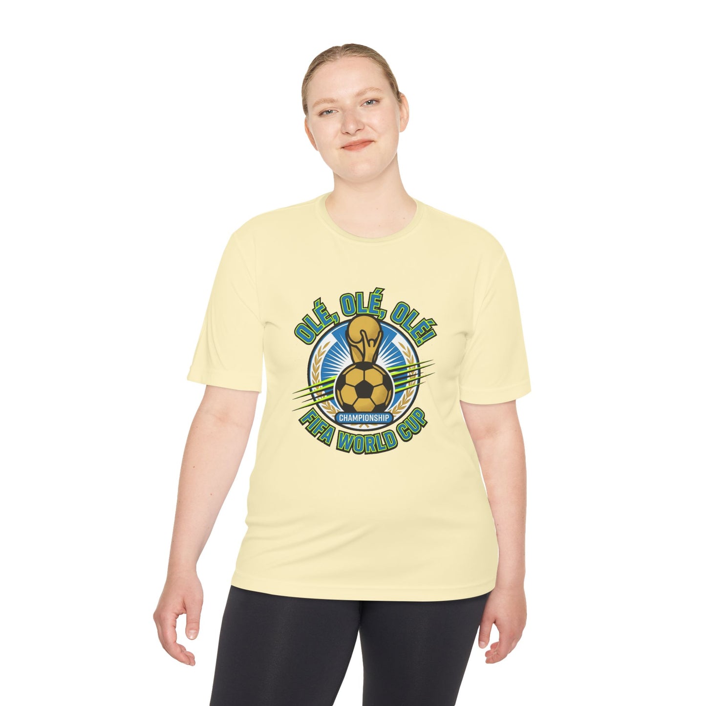 World Cup Soccer Moisture-Wicking Tee — "Ole Ole Ole" Graphic Tee - Trending Novelties & Gifts