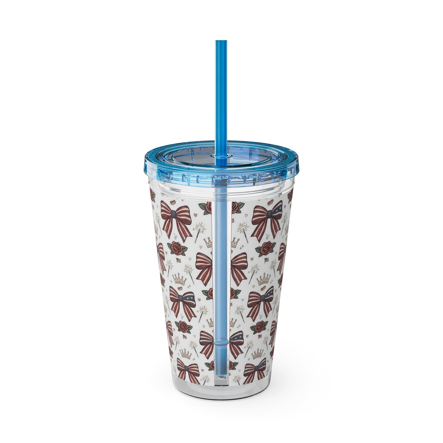USA 250th ANNIVERSARY 16oz Tumbler with Straw | Patriotic 'Land of the Free' 16oz Tumbler with Straw - Trending Novelties & Gifts