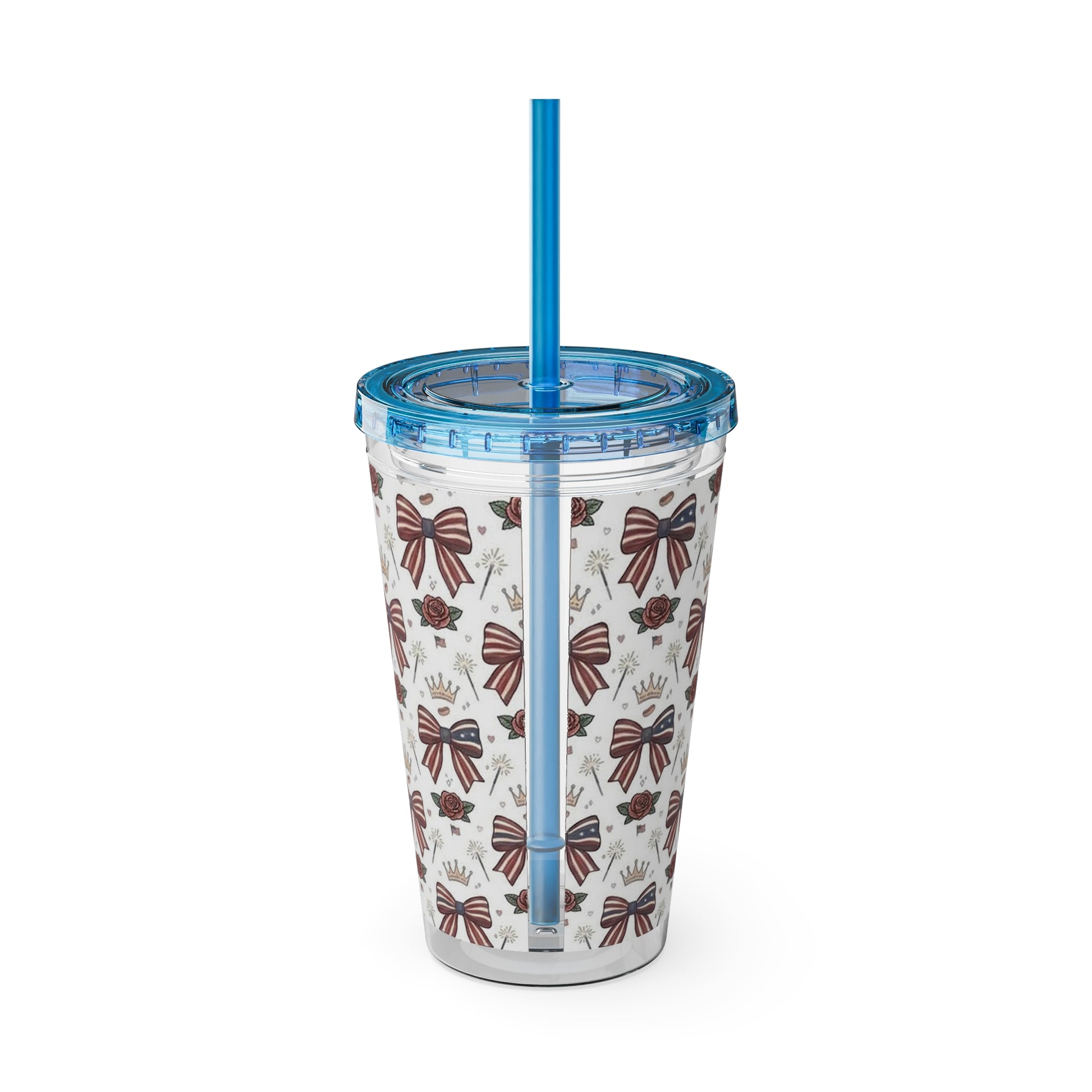 USA 250th ANNIVERSARY 16oz Tumbler with Straw | Patriotic 'Land of the Free' 16oz Tumbler with Straw - Trending Novelties & Gifts
