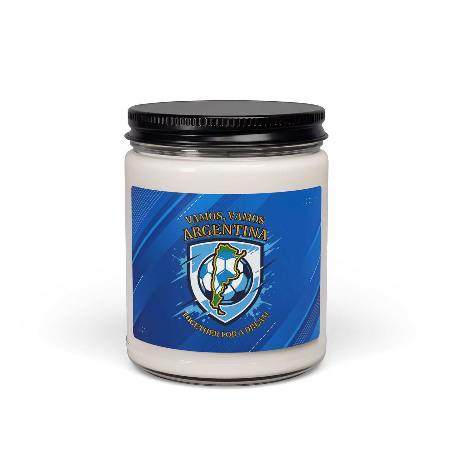 Argentina Soccer Crest Scented Candle — 9oz Blue Themed Argentina Soccer Candle - Trending Novelties & Gifts