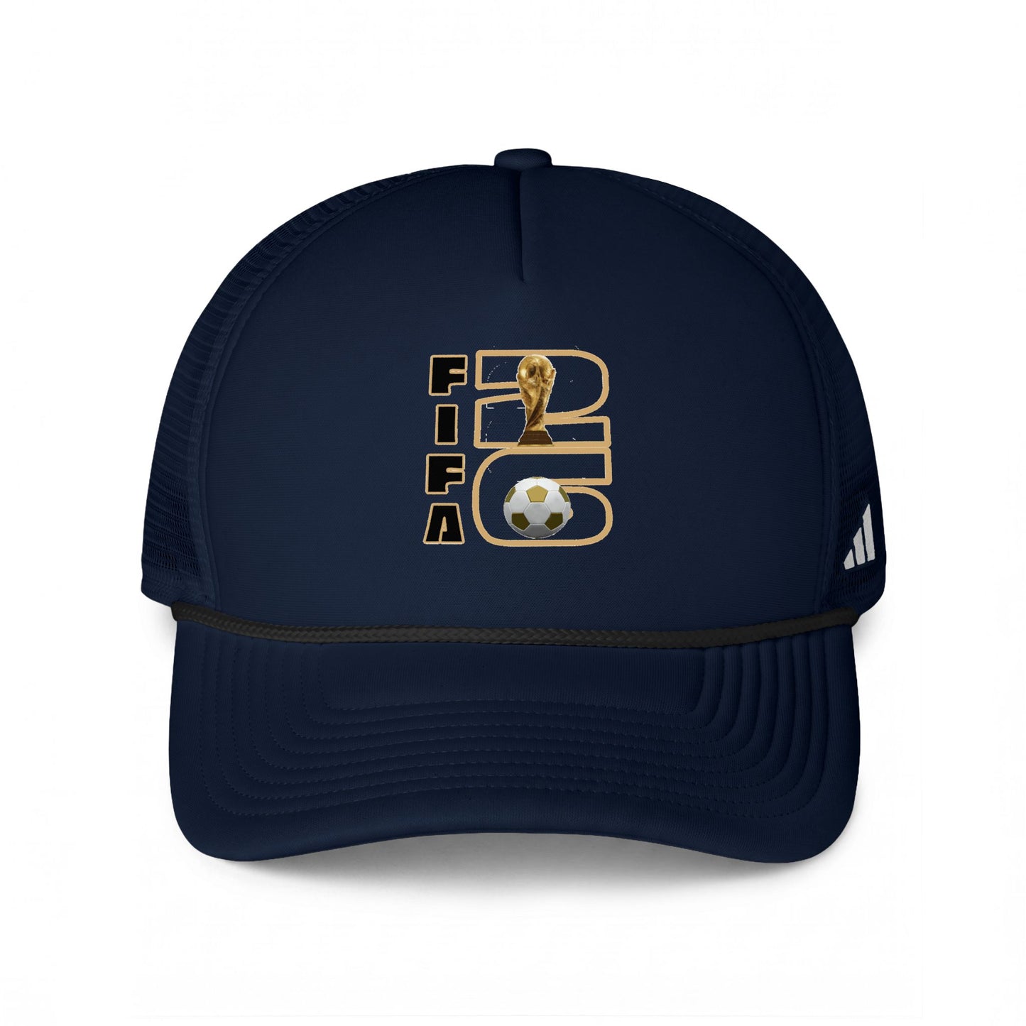 FIFA '26 Adidas Trucker Cap – Gold Trophy & Soccer Ball Mesh Cap