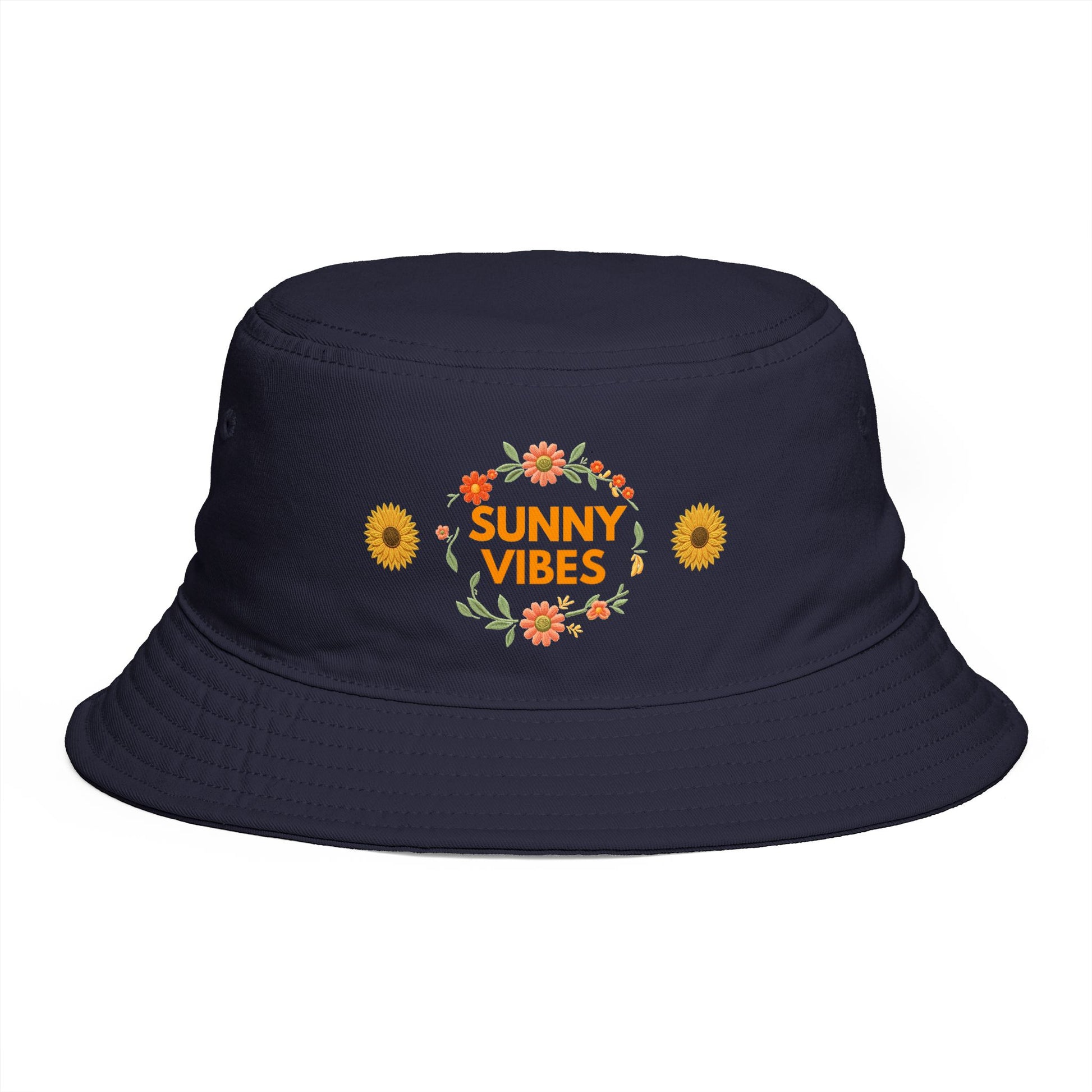 Bucket Hat — Sunny Vibes Floral Sunflower Summer Beach Accessory - Trending Novelties & Gifts