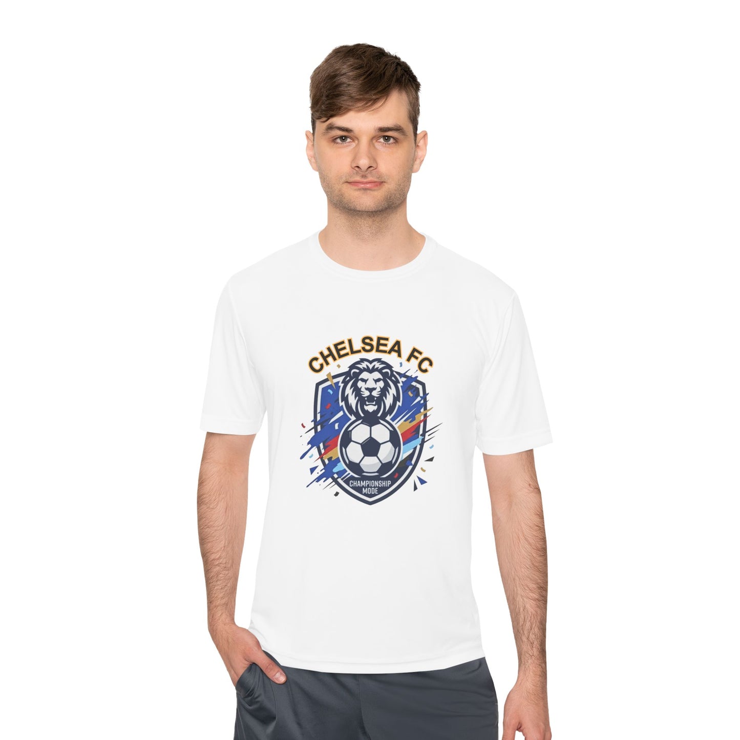 Chelsea FC Lion Soccer Tee — 'Keep the Blue Flag Flying High' Moisture-Wicking Shirt