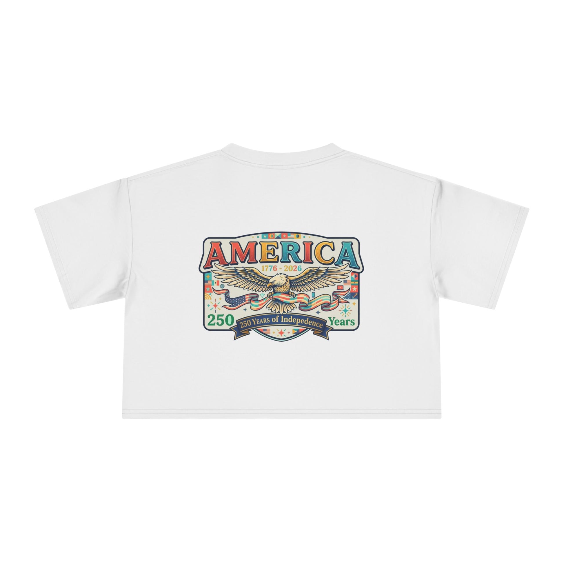 USA 250th ANNIVERSARY America Eagle  Women's Crop Tee | Patriotic 250 Years Independence Women's Crop Tee - Trending Novelties & Gifts