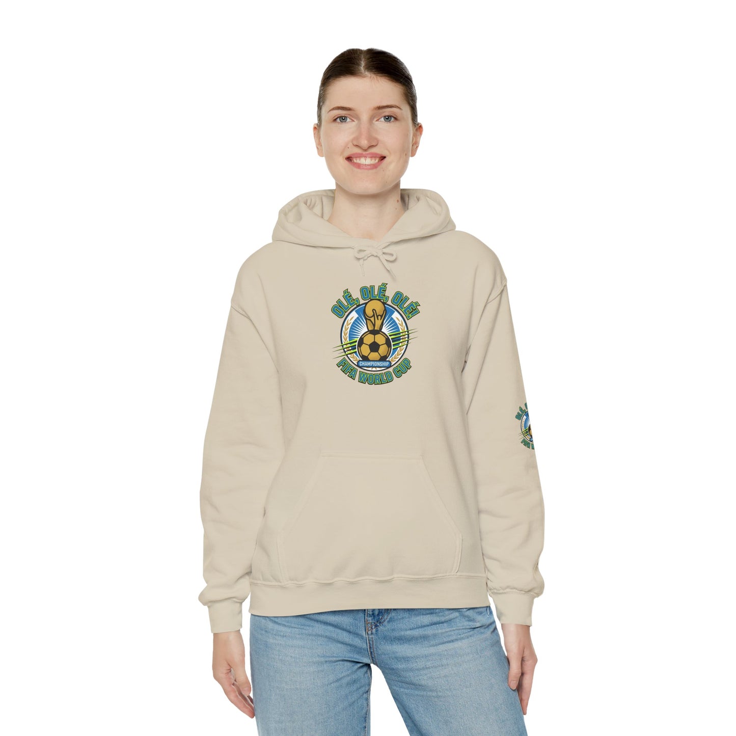 Soccer Champions Graphic Hoodie — World Cup Vintage Trophy Design Hoodie - Trending Novelties & Gifts