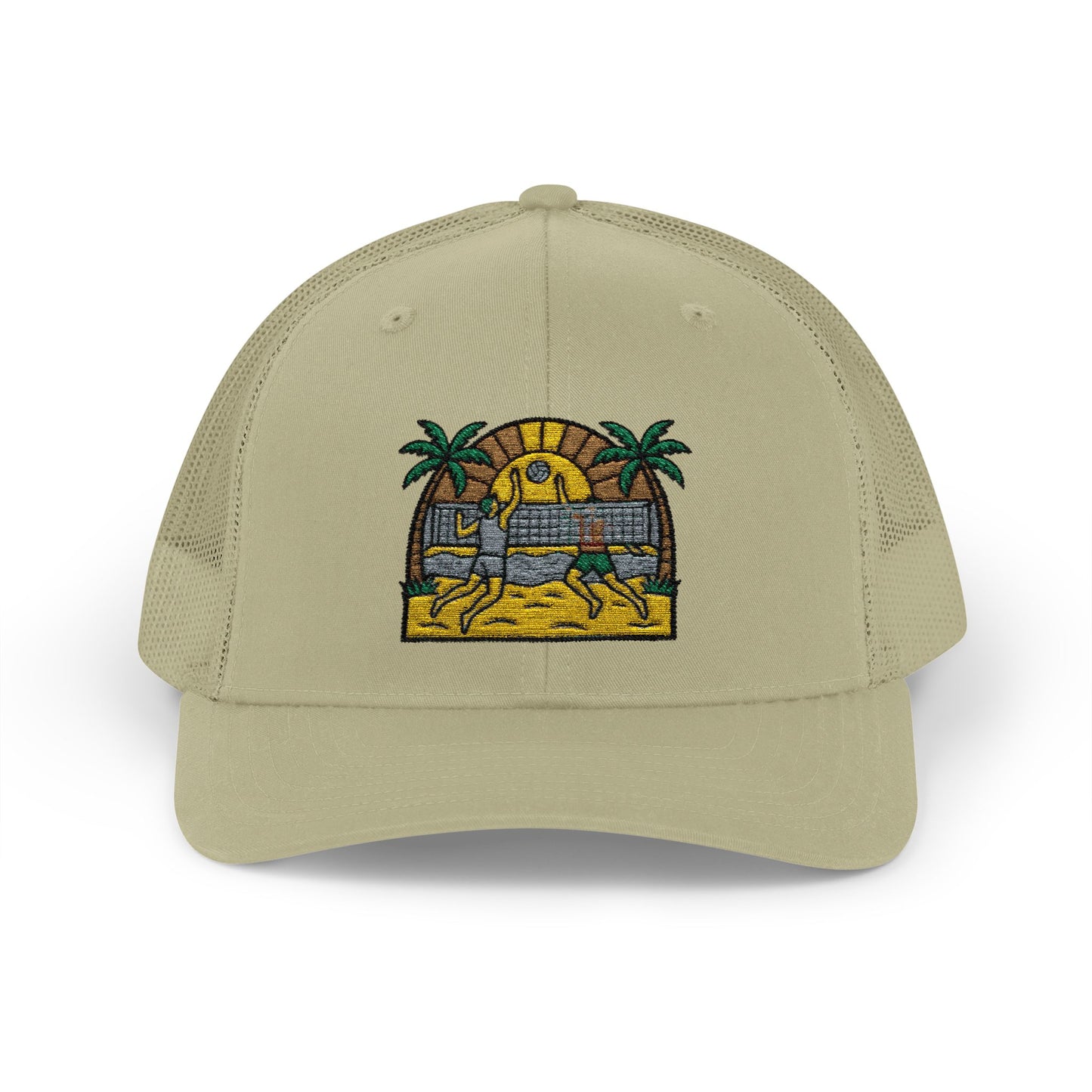 Beach Volleyball Snapback Trucker Cap — Summer Beach Volleyball Embroidered Cap - Trending Novelties & Gifts