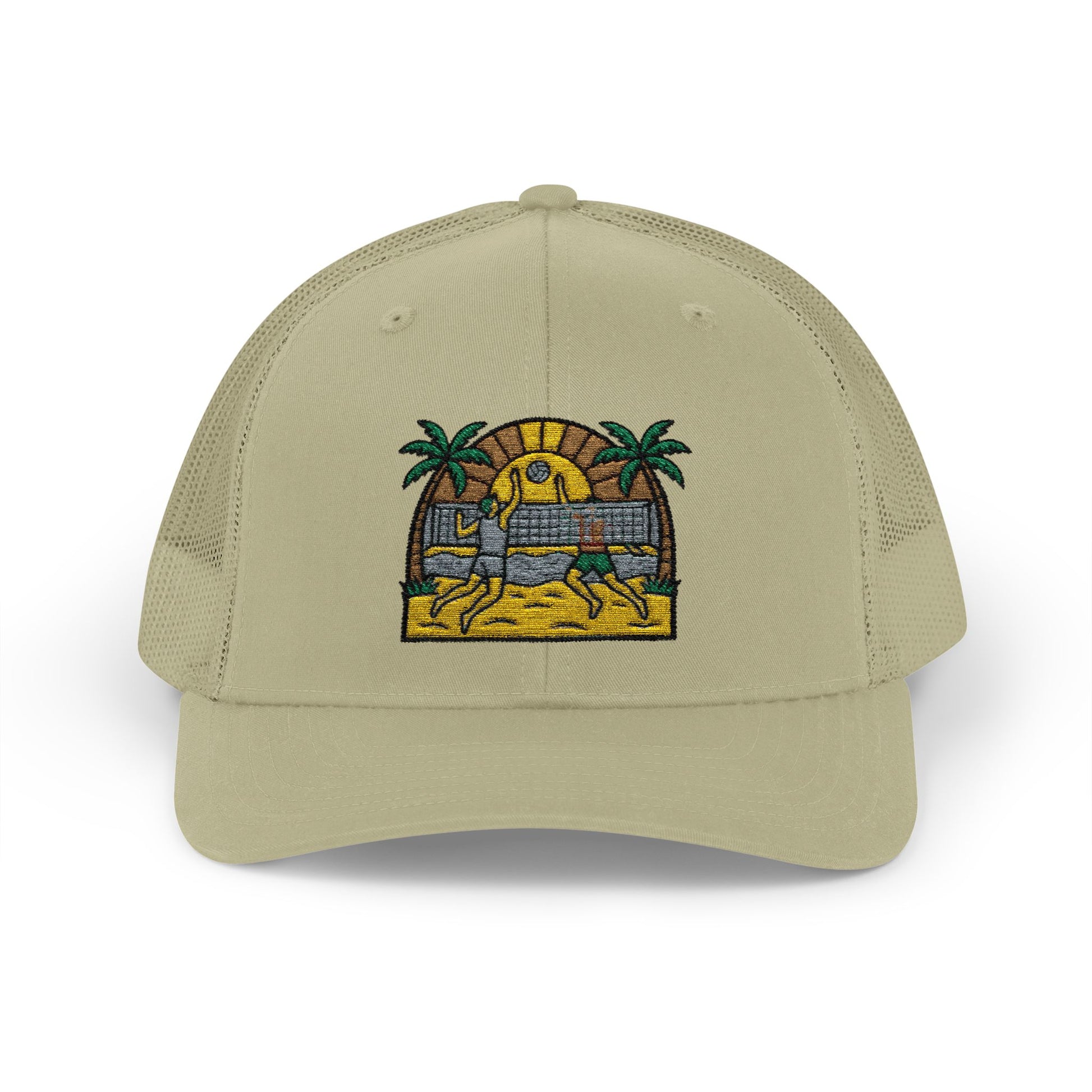 Beach Volleyball Snapback Trucker Cap — Summer Beach Volleyball Embroidered Cap - Trending Novelties & Gifts