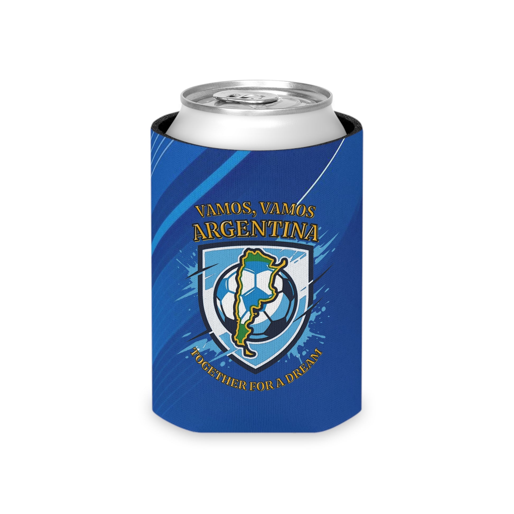 Argentina Soccer Can Cooler – "Vamos, Vamos Argentina" Football Koozie - Trending Novelties & Gifts