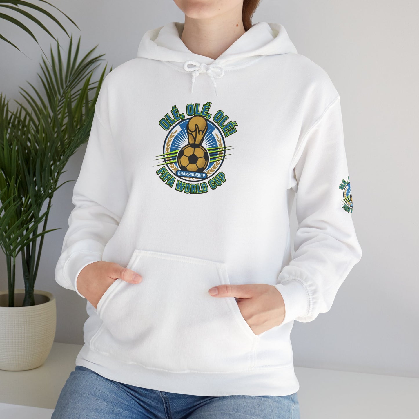 Soccer Champions Graphic Hoodie — World Cup Vintage Trophy Design Hoodie - Trending Novelties & Gifts