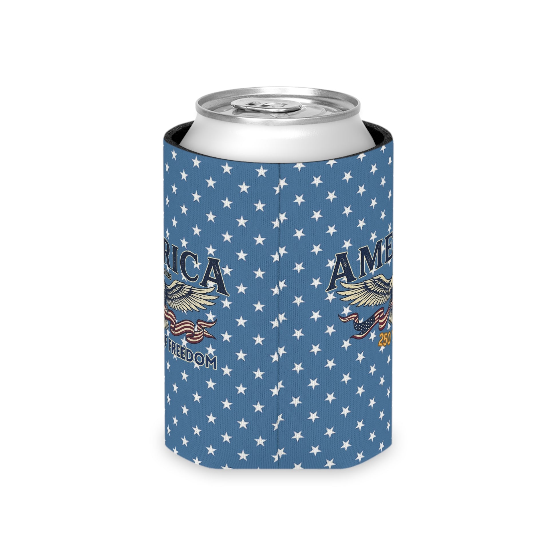 USA 250th ANNIVERSARY Can Cooler — America 250 Years of Freedom Patriotic Koozie - Trending Novelties & Gifts