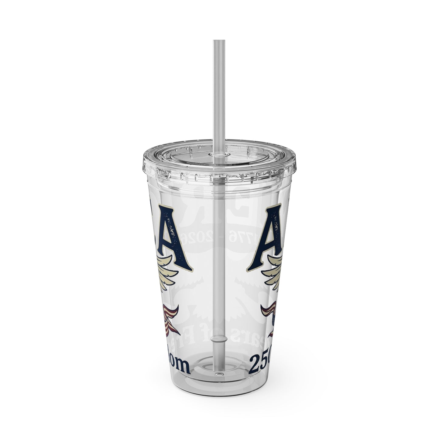 Patriotic 250th Anniversary Eagle Tumbler with Straw — 16oz - Trending Novelties & Gifts