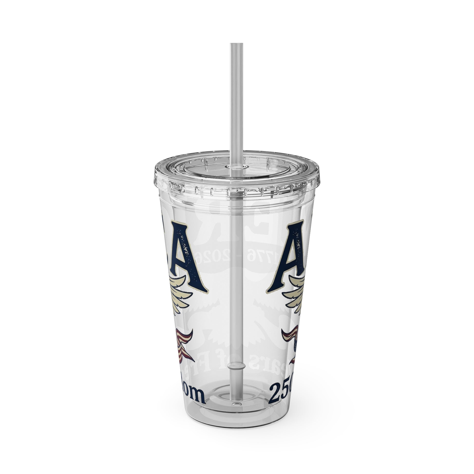 Patriotic 250th Anniversary Eagle Tumbler with Straw — 16oz - Trending Novelties & Gifts