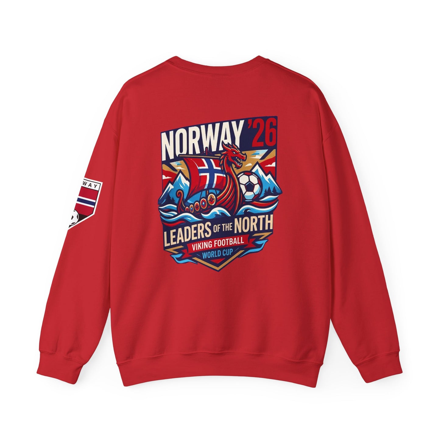 Norway '26 Viking Soccer Sweatshirt — Leaders of the North World Cup Fan Pullover