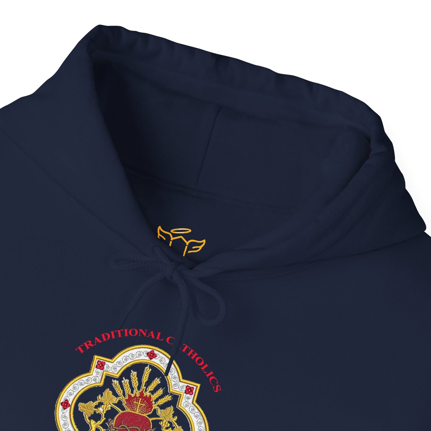 Sacred Heart Rose Hoodie — Spiritual Heart Graphic Sweatshirt (CT)