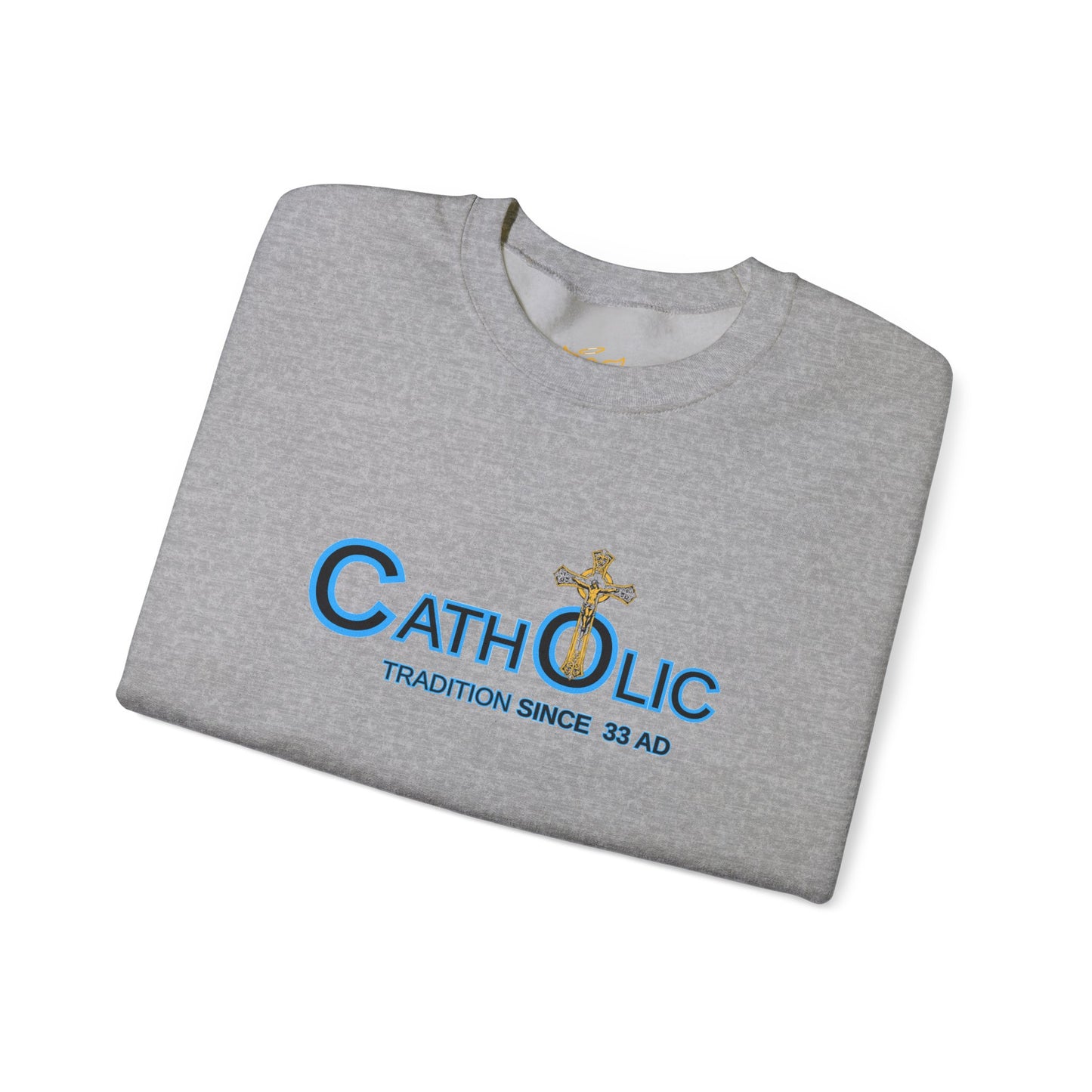 Catholic Crewneck Sweatshirt – "Tradition Since 33 AD" Religious Pullover ((CT)