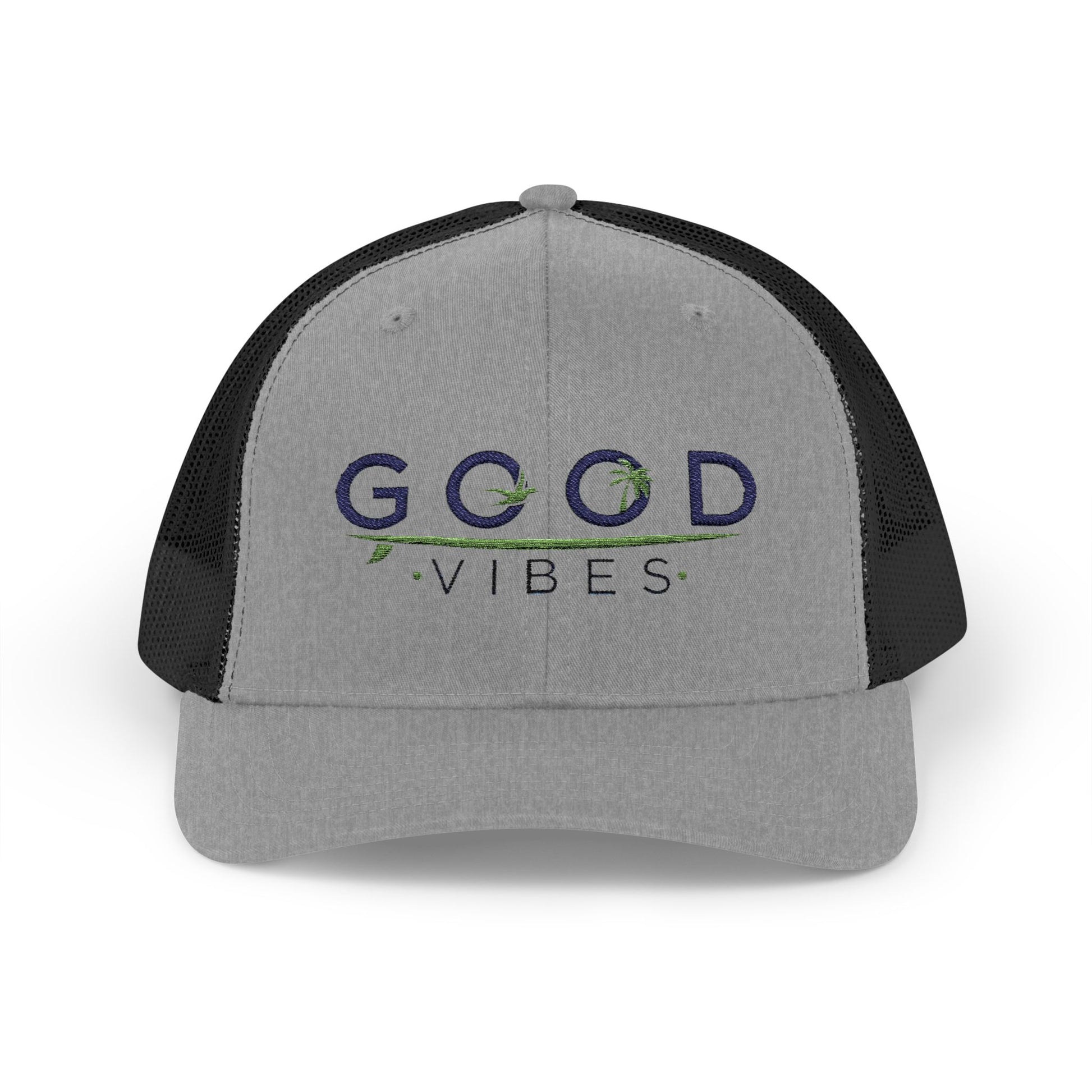 Good Vibes Trucker Cap - Summer Colorful Embroidered Snapback Cap - Trending Novelties & Gifts