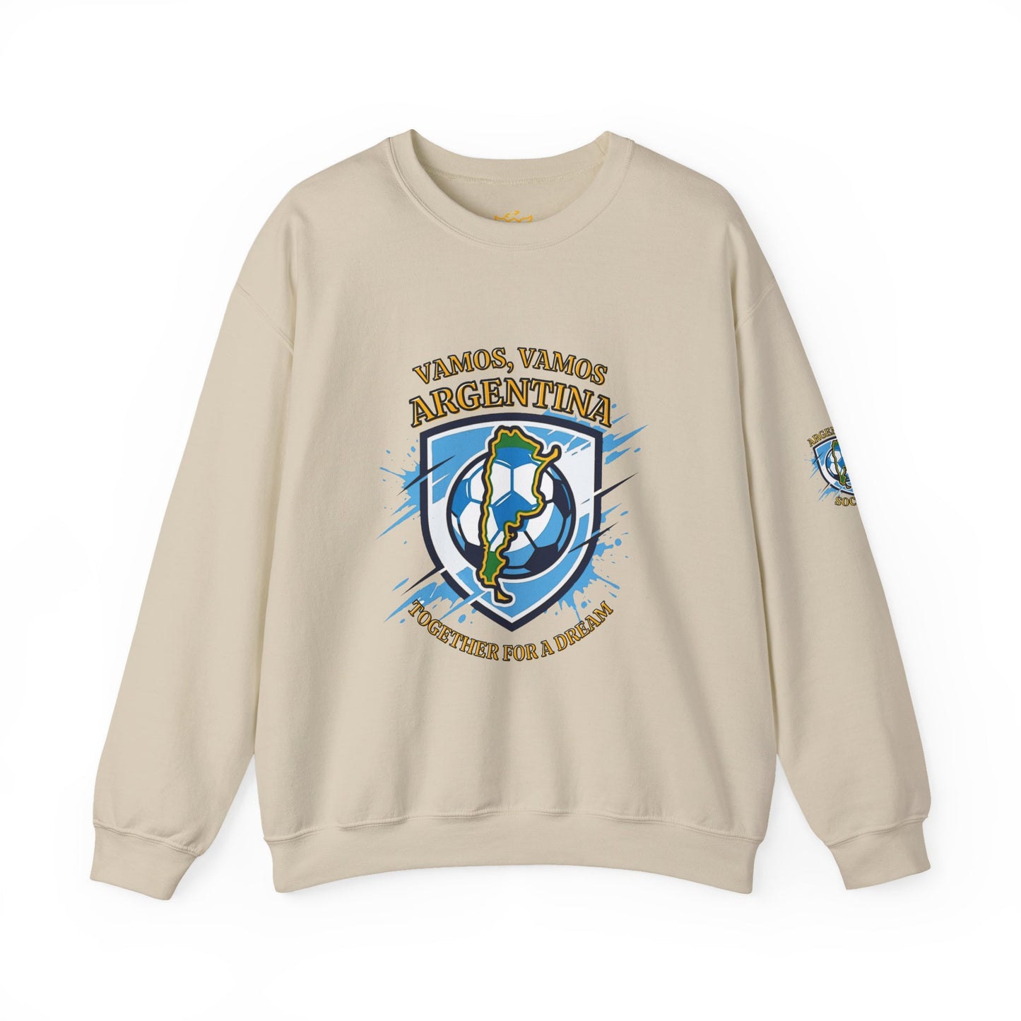 Argentina Soccer Crewneck Sweatshirt – "Vamos, Vamos Argentina" Football Fan Pullover - Trending Novelties & Gifts
