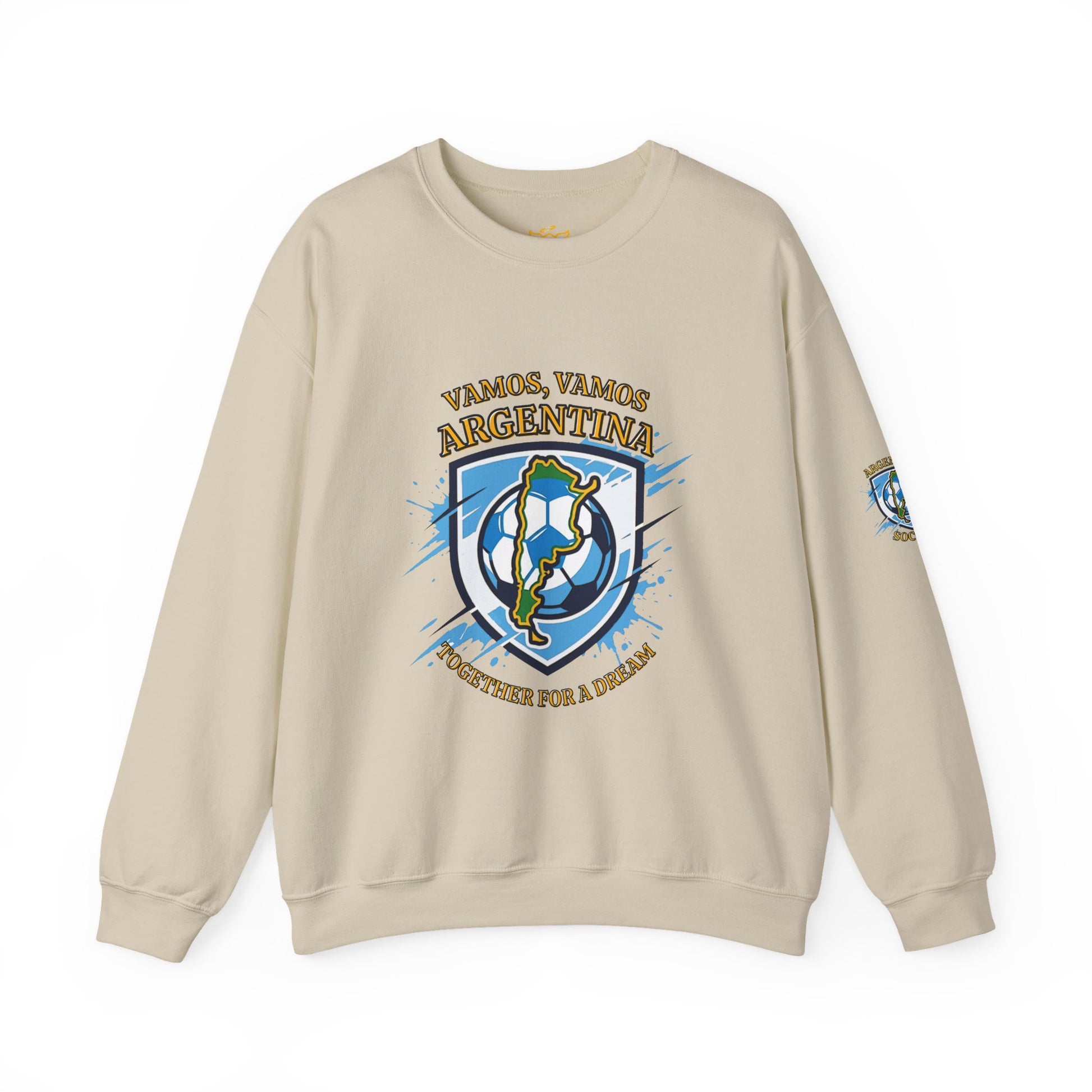Argentina Soccer Crewneck Sweatshirt – "Vamos, Vamos Argentina" Football Fan Pullover - Trending Novelties & Gifts
