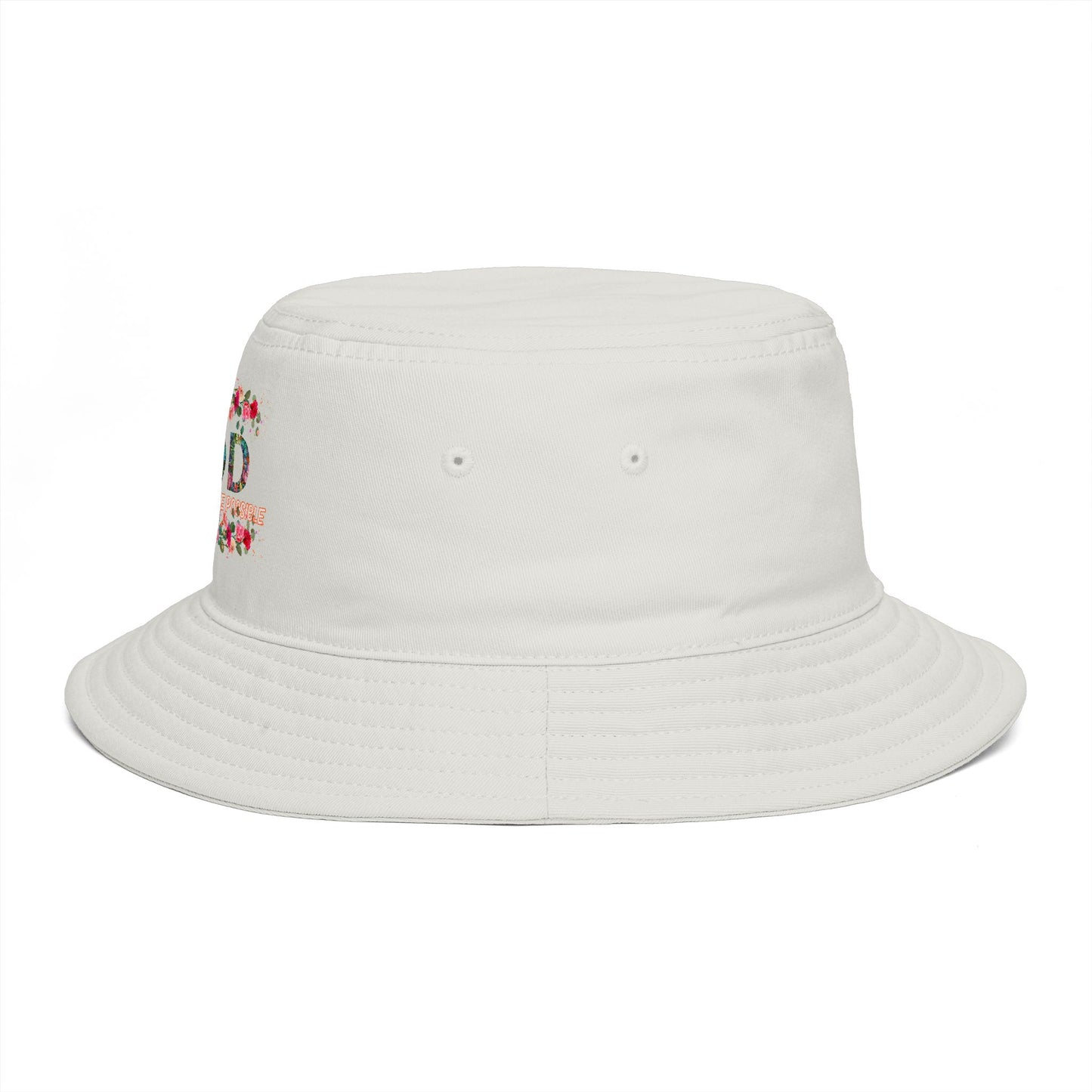 Floral Bucket Hat - With GOD all things are possible. Summer Hat - Trending Novelties & Gifts