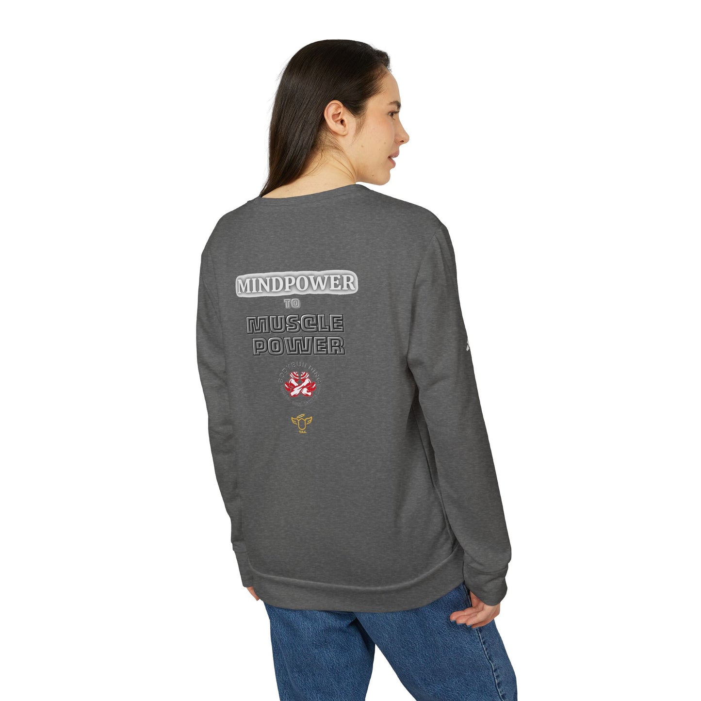 Adidas Sports Fleece Sweatshirt with Motivational Quote, Adidas sweatshirt, motivational quote sweatshirt,