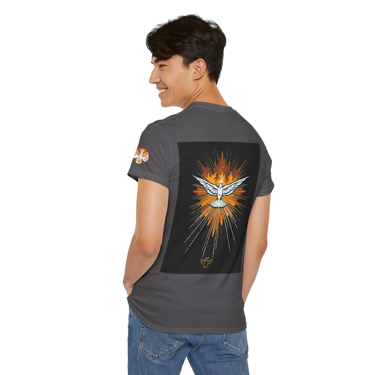 Holy Spirit Dove T-Shirt — Radiant Catholic Faith Graphic Tee (CT)