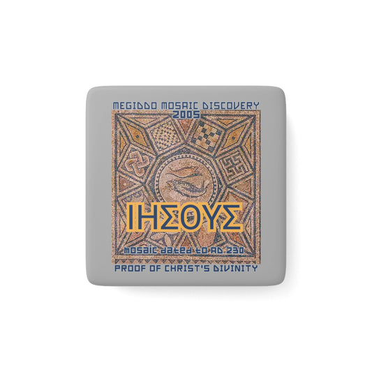 Megiddo Mosaic Souvenir Magnet a mosaic art porcelain magnet, Pt.1 - Unique Gift. MMD