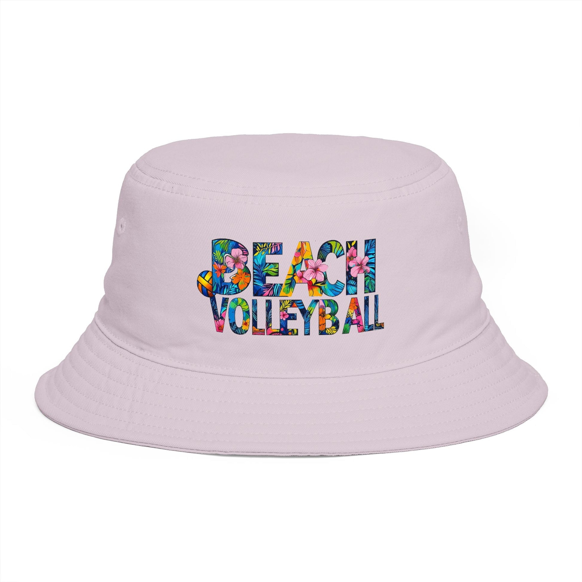 Beach Volleyball Bucket Hat — Floral Graphic Summer Hat for Players & Fans - Trending Novelties & Gifts