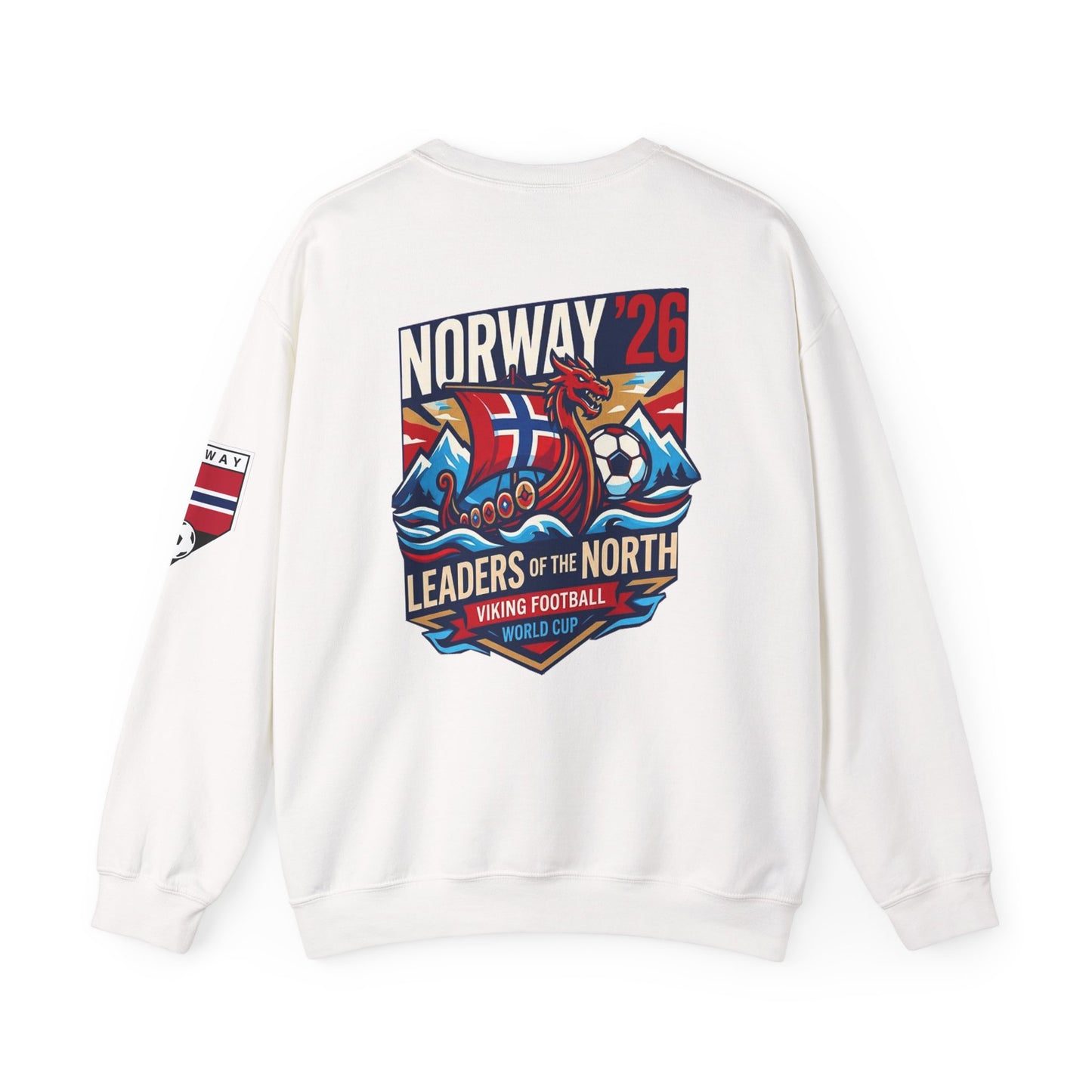 Norway '26 Viking Soccer Sweatshirt — Leaders of the North World Cup Fan Pullover