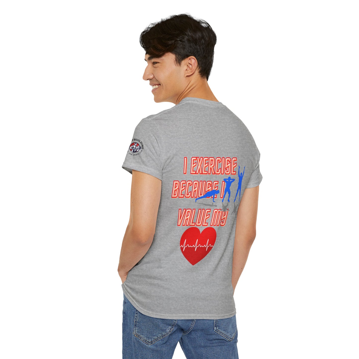 Fitness Quotes Heart Health Cotton T-shirt. FQT