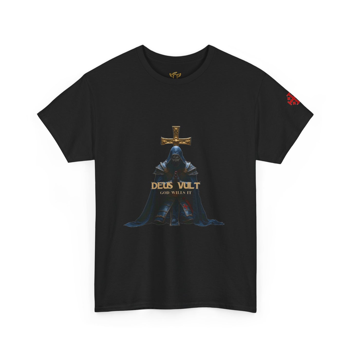 Deus Vult T-Shirt — Medieval Knight Cross Graphic Tee (CT)