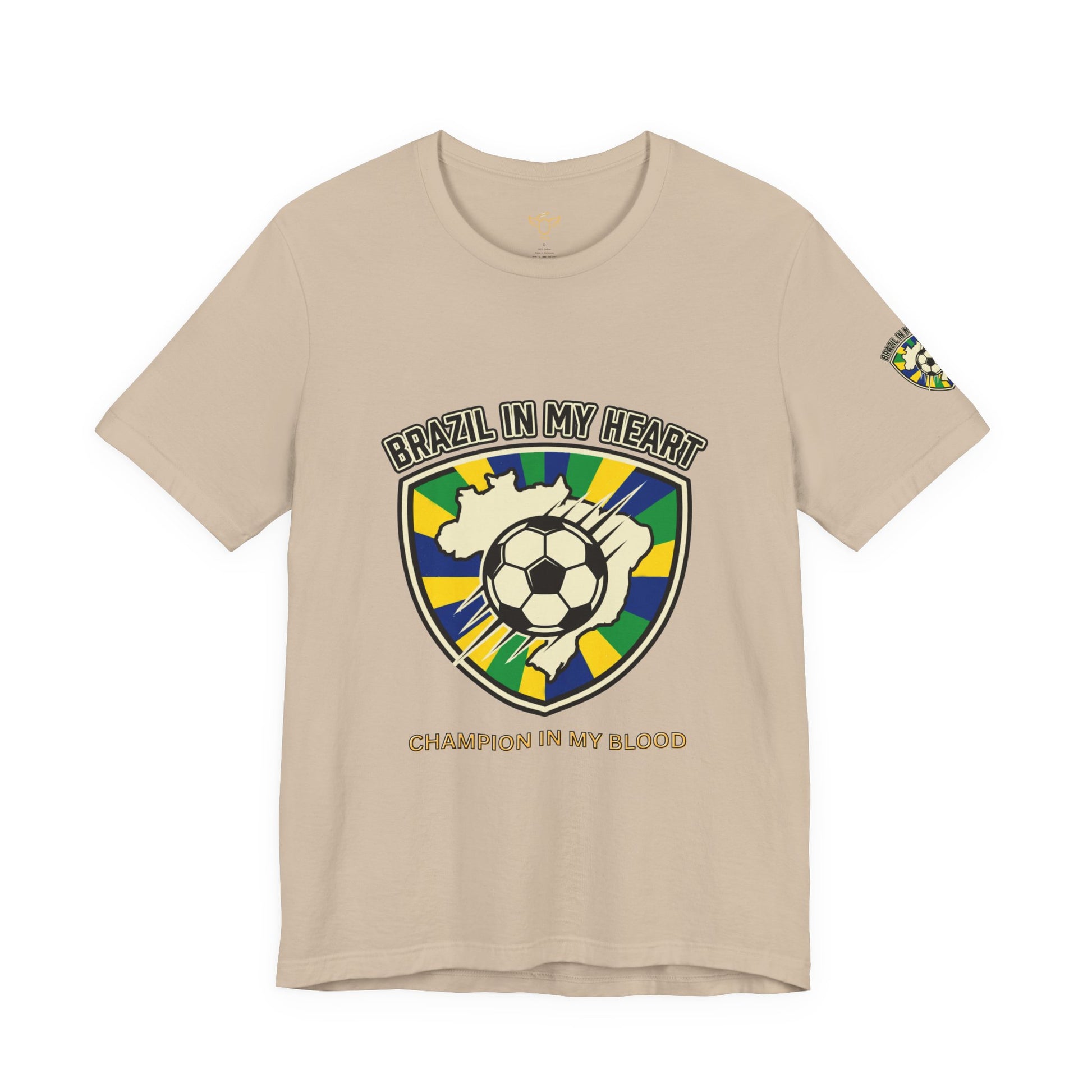 Brazil in My Heart Soccer Crest Tee | Brazil fans world cup 2026 shirts for sale