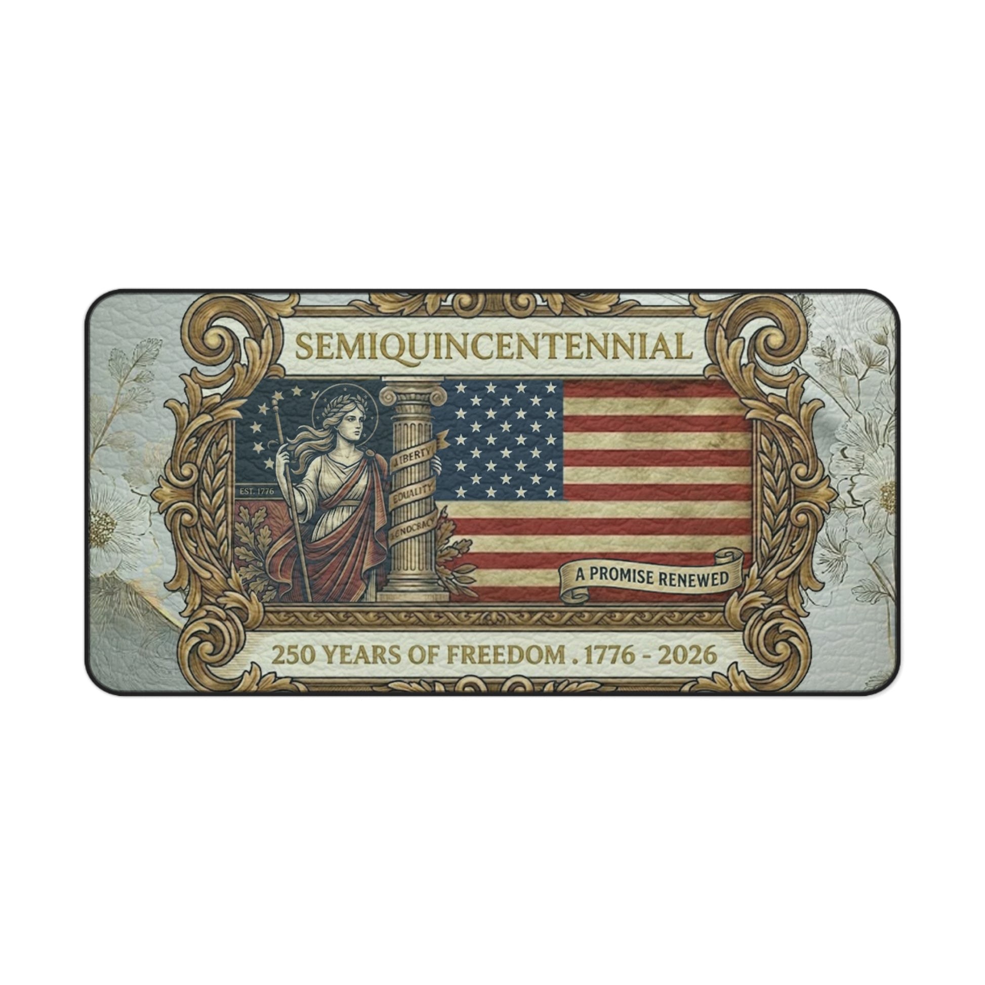 USA 250th ANNIVERSARY  (Semiquincentennial) Commemorative Desk Mat |  America 250 Years of Freedom Vintage Design Desk Mat - Trending Novelties & Gifts