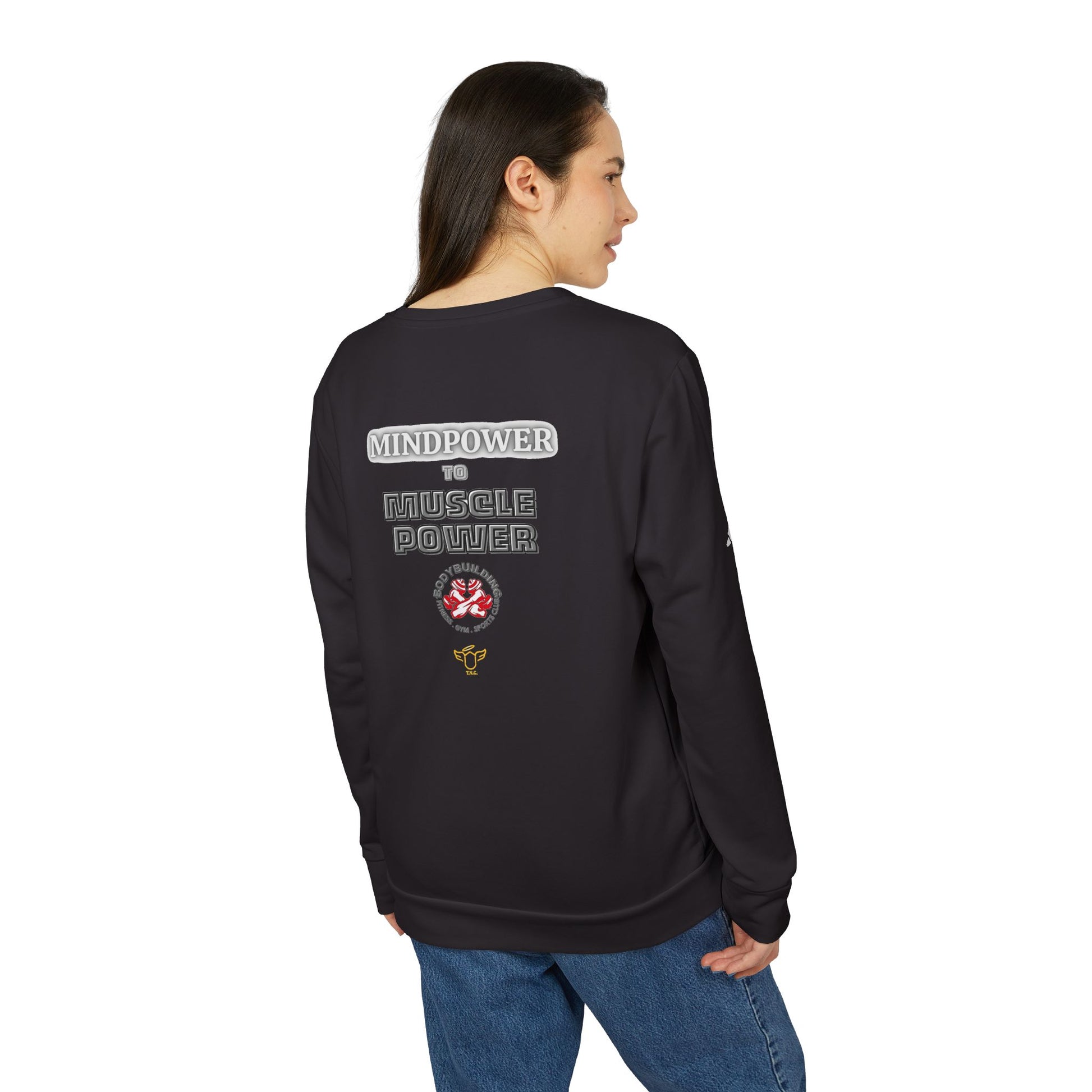 Adidas Sports Fleece Sweatshirt with Motivational Quote, Adidas sweatshirt, motivational quote sweatshirt,