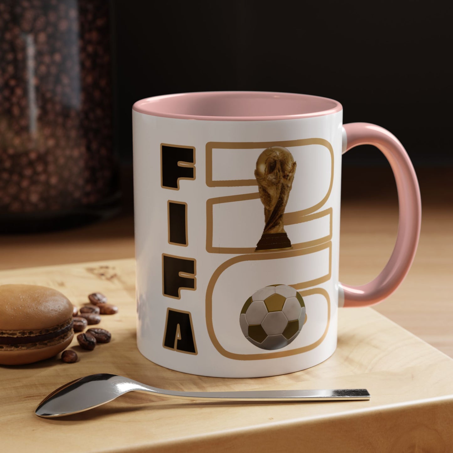 FIFA World Cup '26 Coffee Mug — Soccer Trophy & Ball Graphic 11/15oz