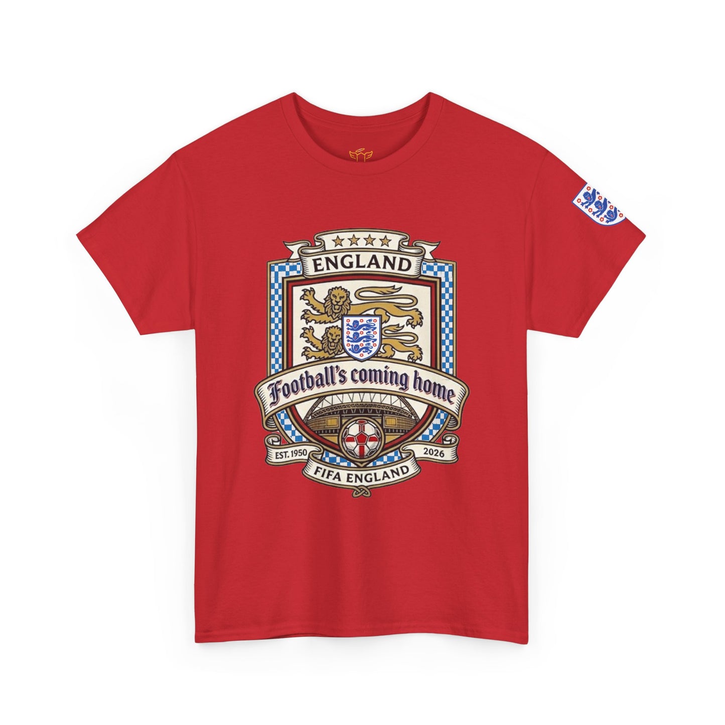 England's Soccer Fan's Crest T-Shirt - "Football's Coming Home"