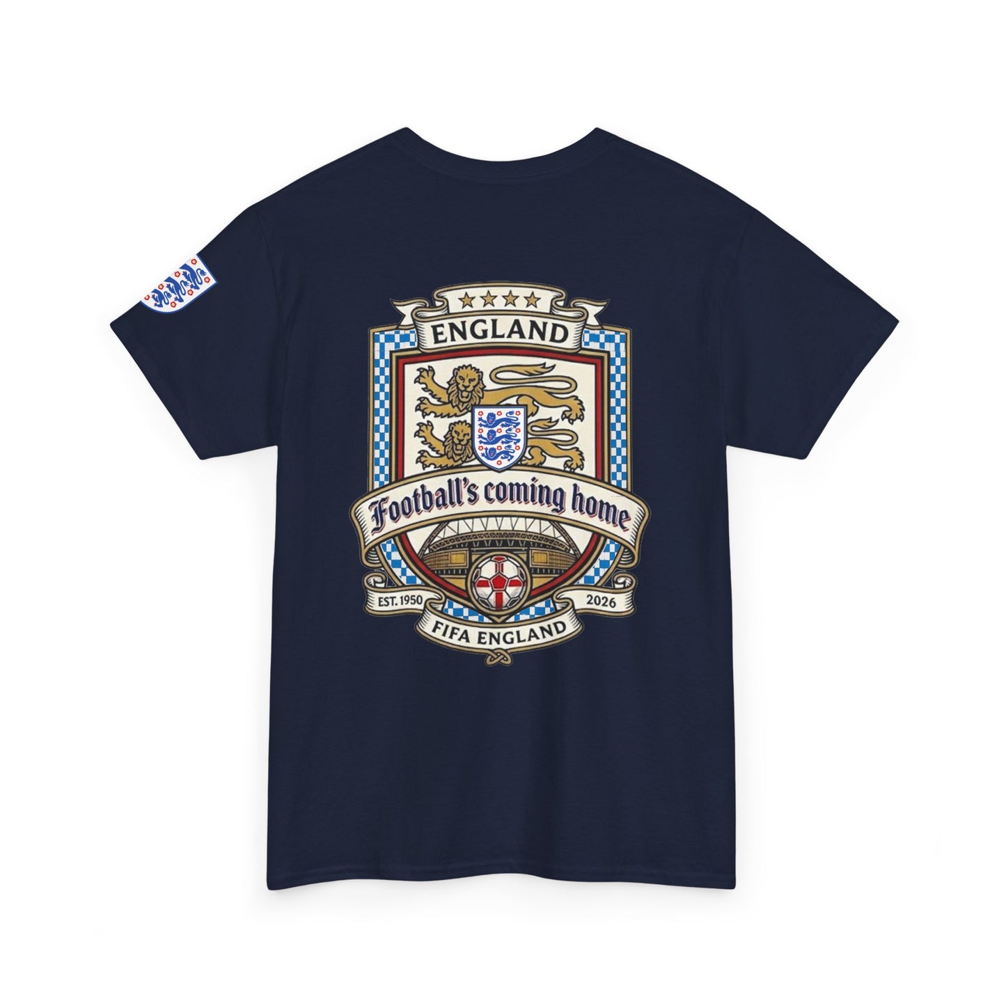 England's Soccer Fan's Crest T-Shirt - "Football's Coming Home"