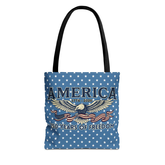 USA 250th ANNIVERSARY Patriotic Tote Bag  | America's 250 Years of Freedom" Eagle Design Tote - Trending Novelties & Gifts