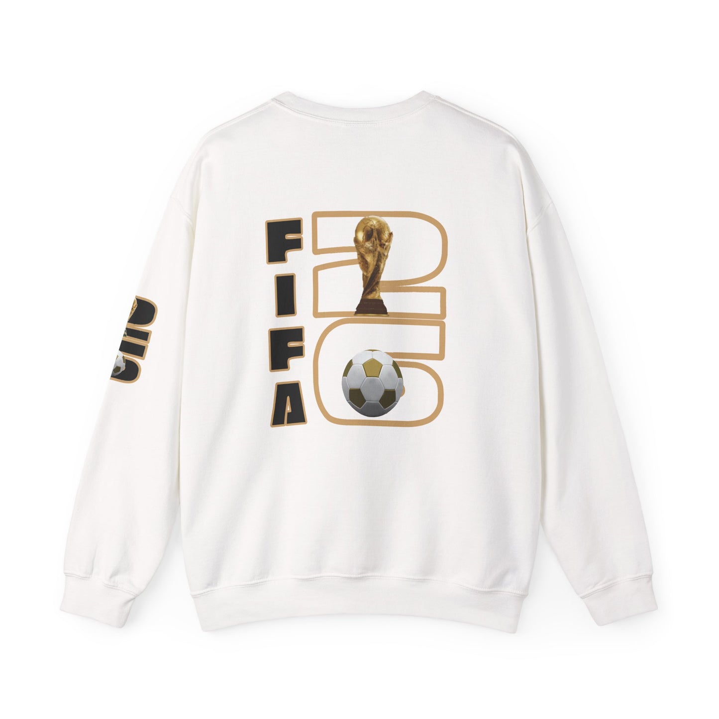 FIFA World Cup 2026 Crewneck Sweatshirt — Gold Trophy & Soccer Ball Design