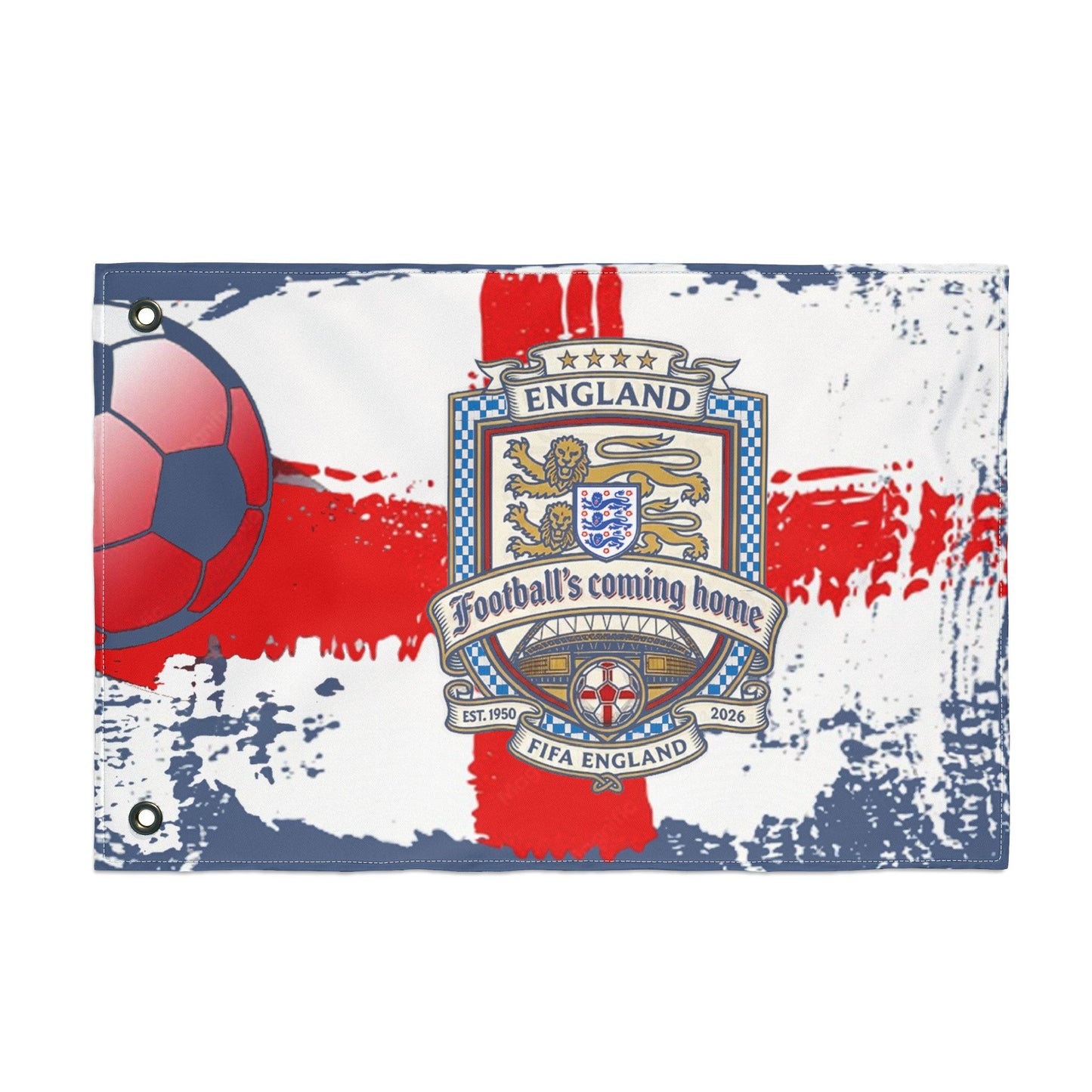 England Football Flag – 'Football's Coming Home' Soccer Fan Banner