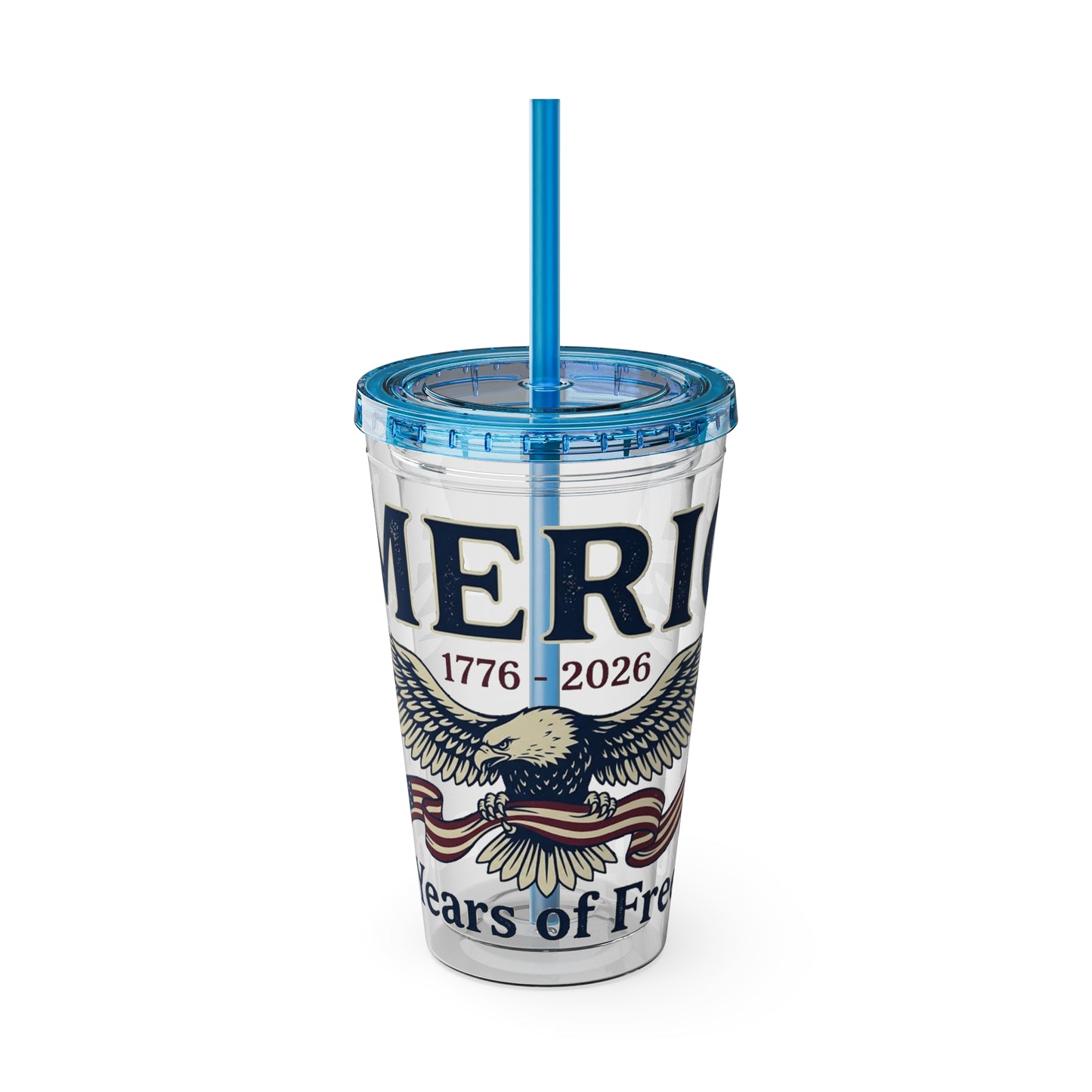 Patriotic 250th Anniversary Eagle Tumbler with Straw — 16oz - Trending Novelties & Gifts