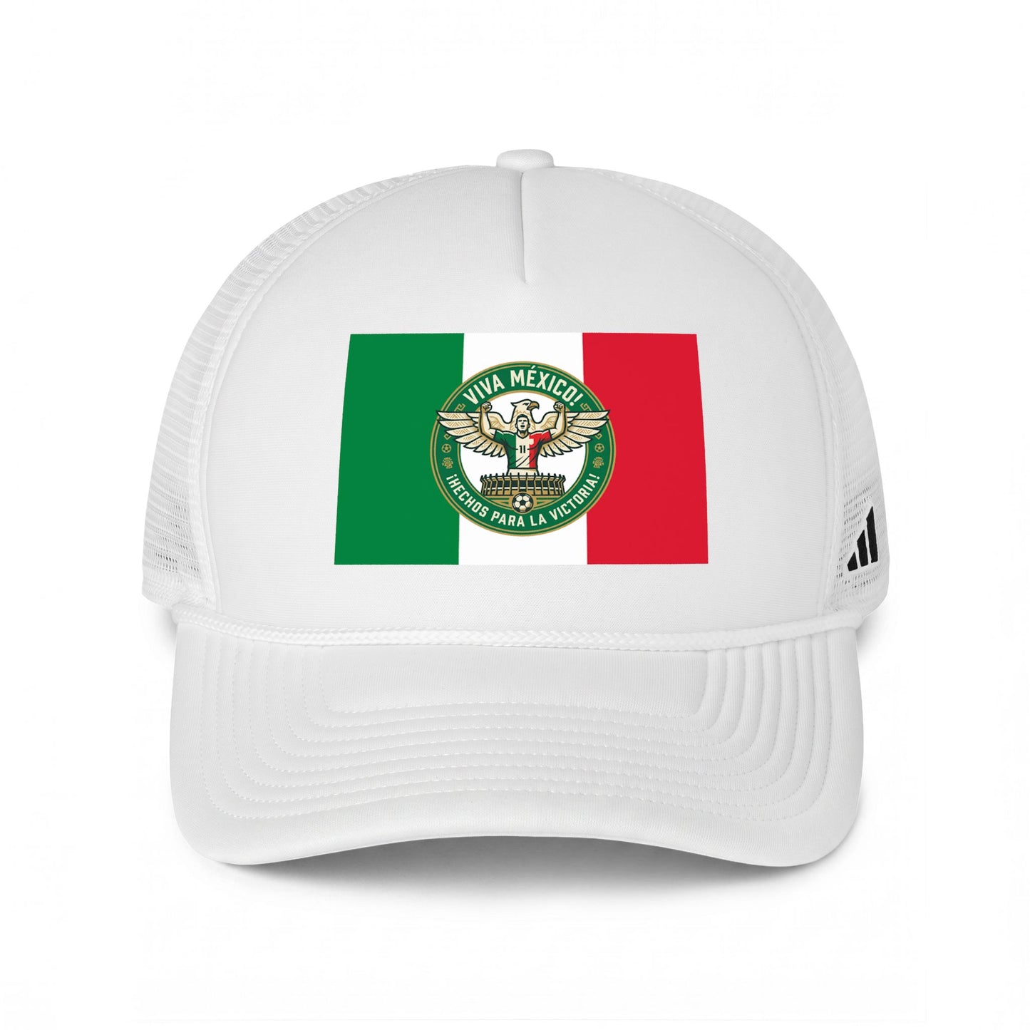 Mexico Soccer Fan Flag Trucker Hat — Viva México World Cup Cap