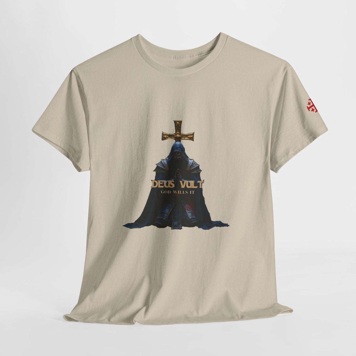 Deus Vult T-Shirt — Medieval Knight Cross Graphic Tee (CT)