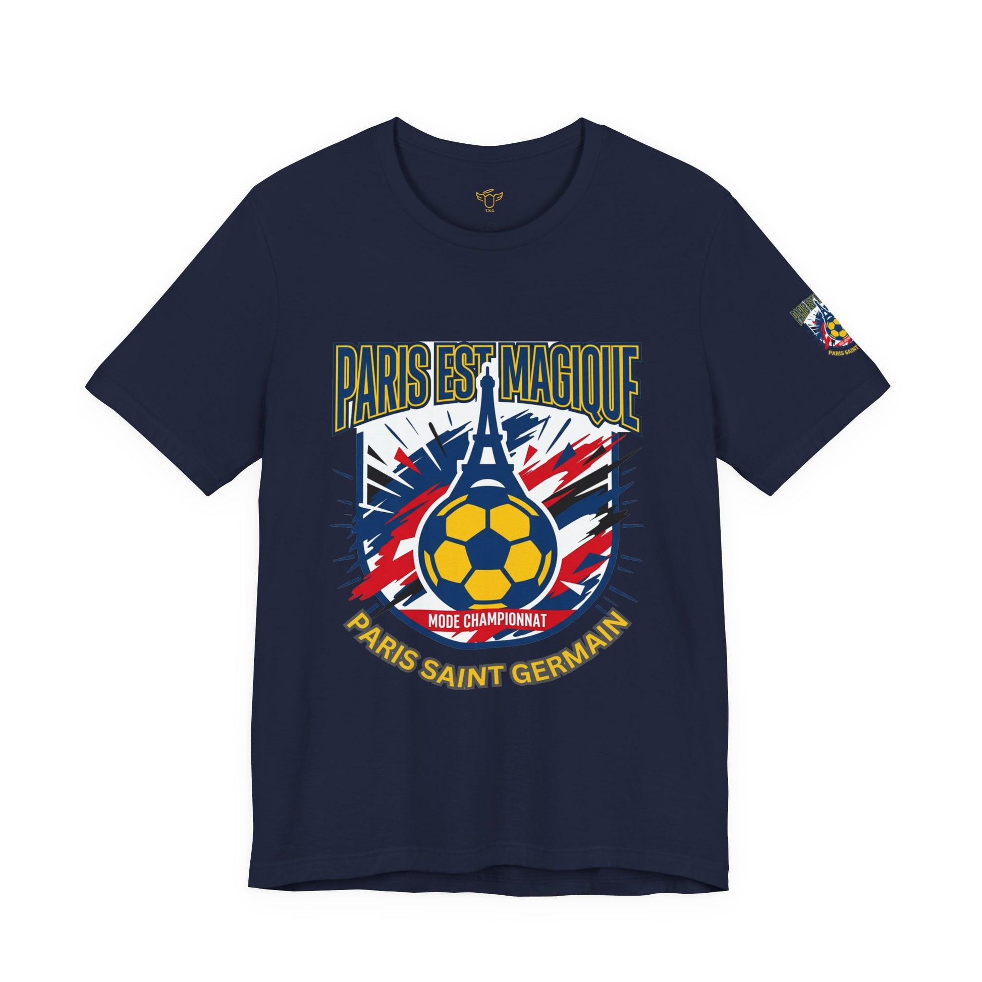 Paris-inspired Soccer Crest Tee | Paris Saint Germain Soccer Fan T-shirt - Trending Novelties & Gifts