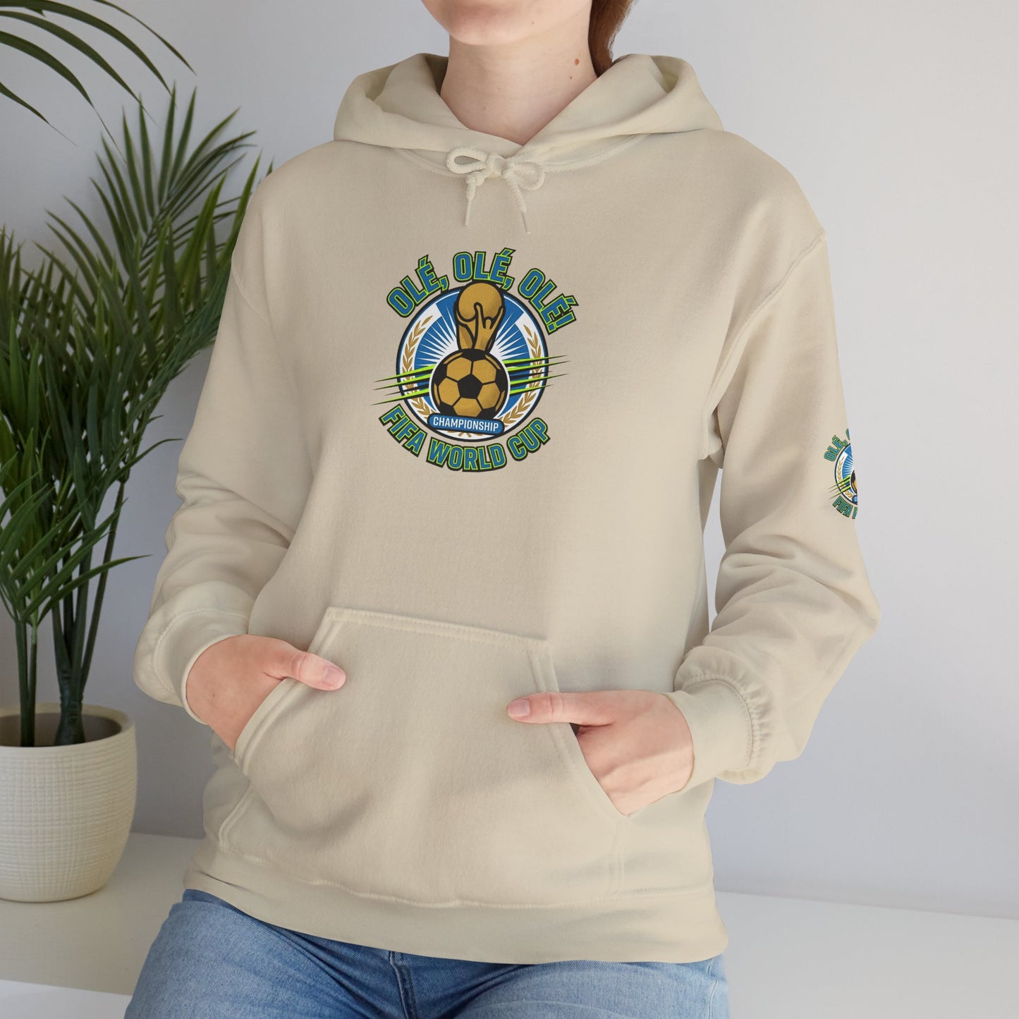 Soccer Champions Graphic Hoodie — World Cup Vintage Trophy Design Hoodie - Trending Novelties & Gifts