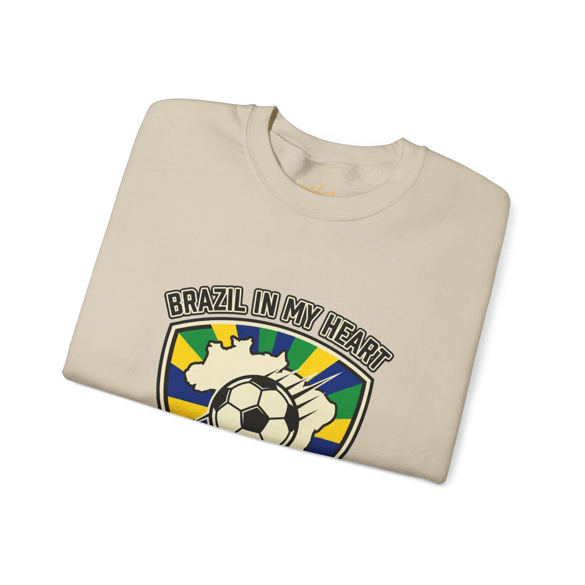 Brazil In My Heart Soccer Sweatshirt | Brazil fans world cup Soccer 2026 Sweatshirt - Trending Novelties & Gifts